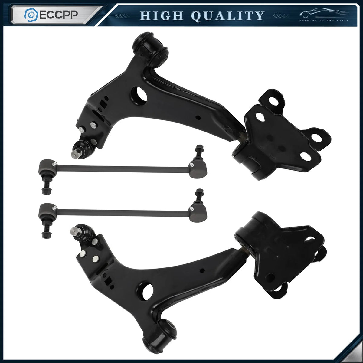 Front Control Arm and Ball Joint Sway Bar End Link Fit For 2013-2018 Ford Escape 6B93BC-57 [1]