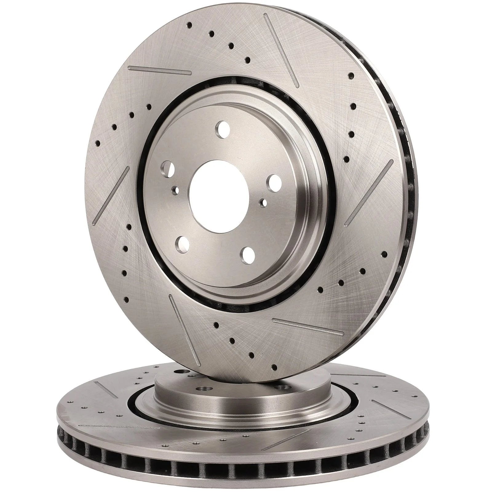 Front Drilled Slotted Brake Rotors For 2008-2019 Toyota Highlander LEXUS RX450h KOEEP [3]