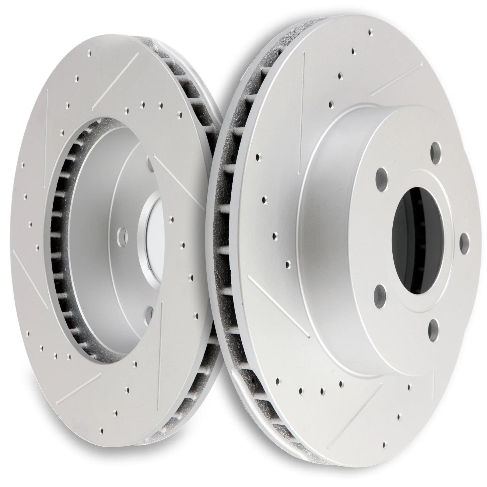 Front Drilled & Slotted Brake Rotors 4.0/4.7L for 1999-2004 Jeep Grand Cherokee 6B93BC-57 [1]