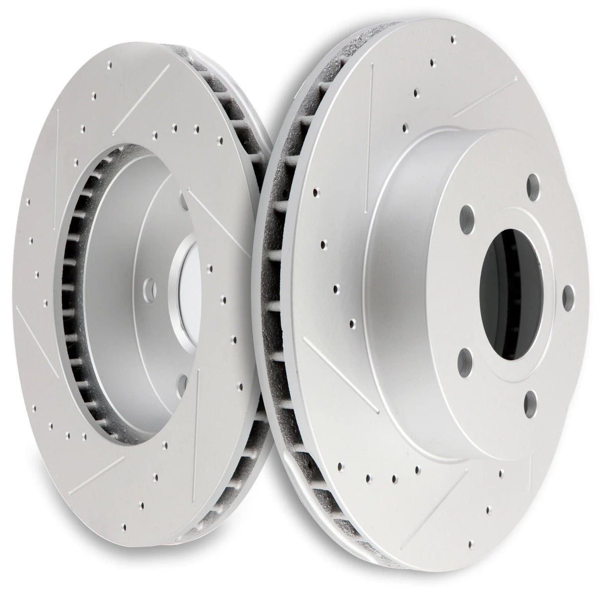 Front Drilled & Slotted Brake Rotors 4.0/4.7L for 1999-2004 Jeep Grand Cherokee 6B93BC-57 [1]