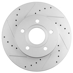 Front Drilled & Slotted Brake Rotors 4.0/4.7L for 1999-2004 Jeep Grand Cherokee 6B93BC-57 [2]