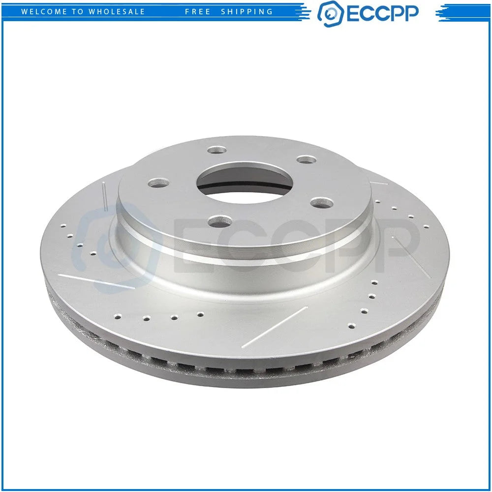 Front Drilled & Slotted Brake Rotors + Ceramic Pads For 2004-2006 Dodge Ram 1500 KOEEP [7]