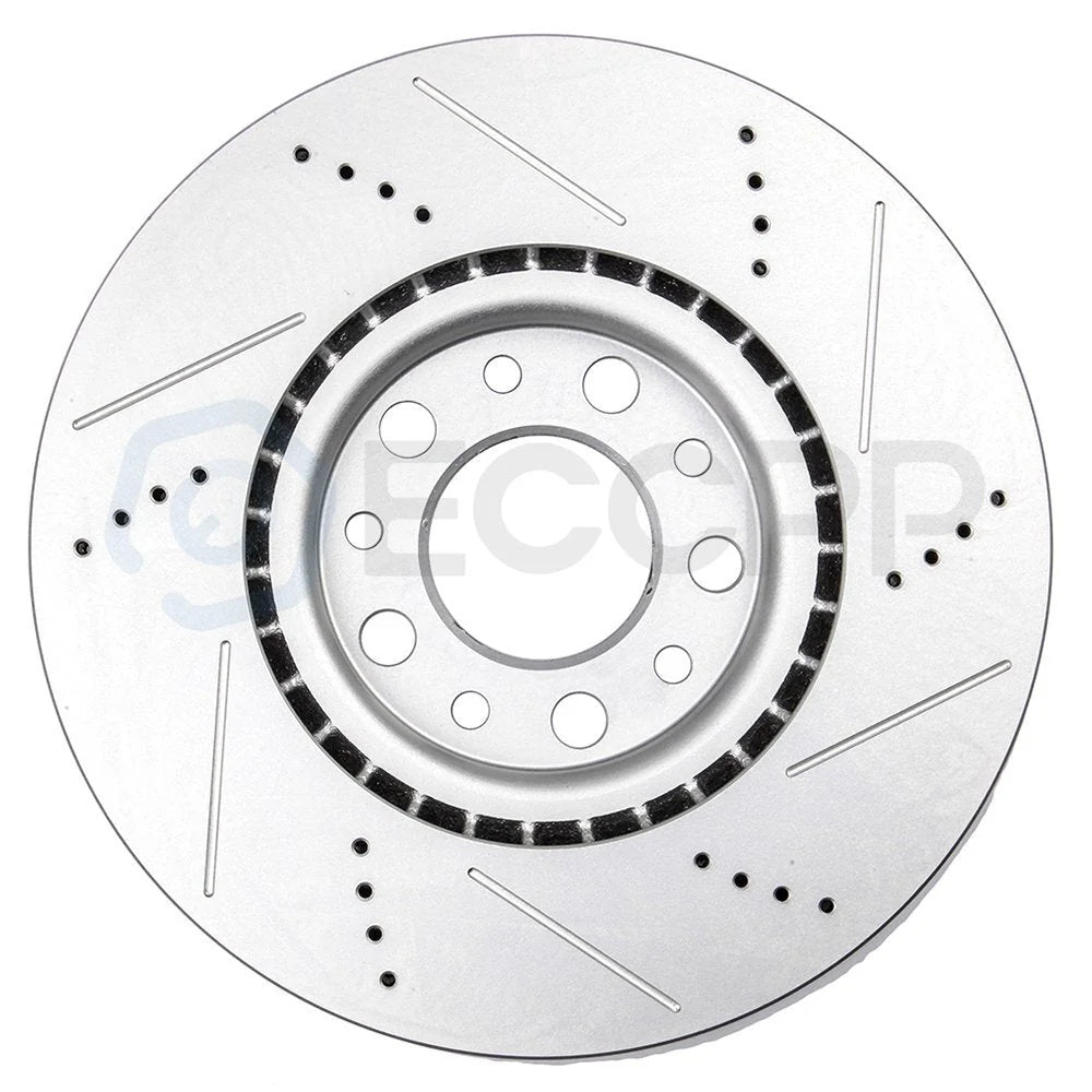 Front Drilled & Slotted Brake Rotors + Ceramic Pads For Dodge Dart 2013-2016 6B93BC-57 [6]