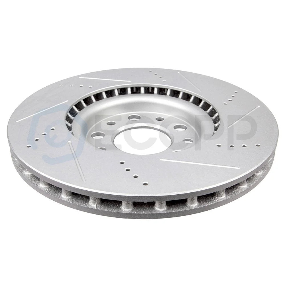 Front Drilled & Slotted Brake Rotors + Ceramic Pads For Dodge Dart 2013-2016 6B93BC-57 [7]