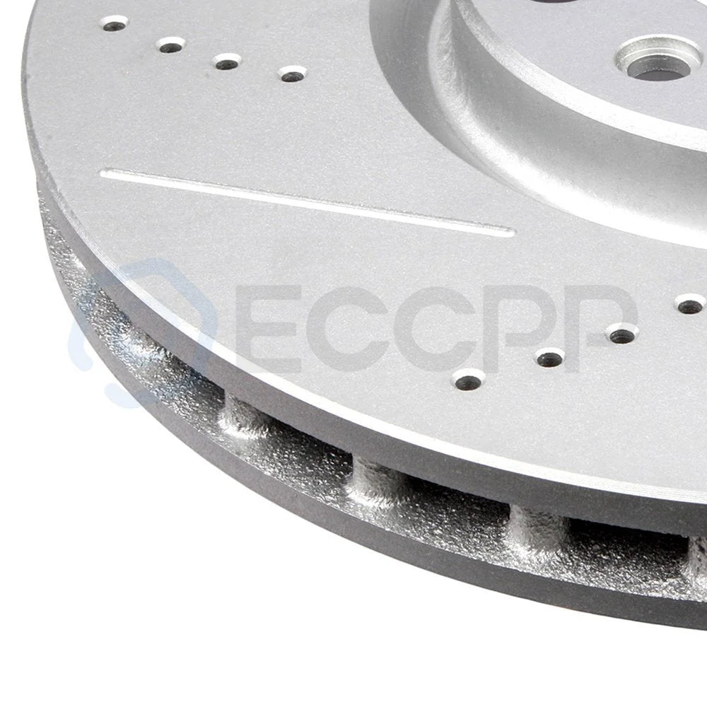 Front Drilled & Slotted Brake Rotors + Ceramic Pads For Dodge Dart 2013-2016 6B93BC-57 [8]