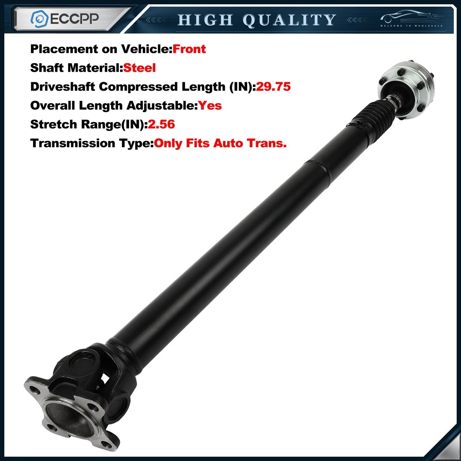Front Drive Shaft U-Joint 33inch For 05-06 Jeep Commander Grand Cherokee 4X4 6B93BC-57 [1]