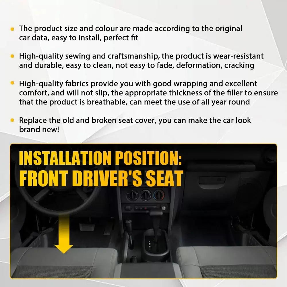 Front Driver Bottom Cloth Seat Cover For 2007-2009 2010 Jeep Wrangler Sahara EOA 6B93BC-57 [8]