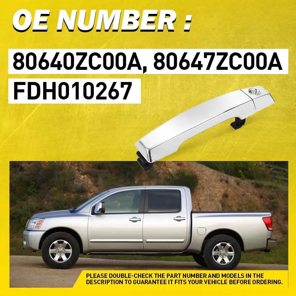 Front Driver Chrome Exterior Door Handle For 2004-15 Nissan Titan/05-15 Armada A 6B93BC-57 [9]
