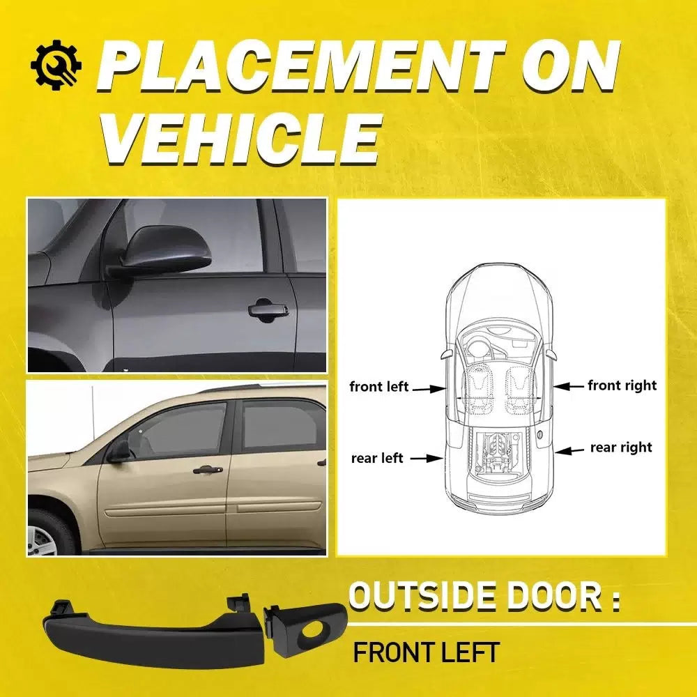 Front Driver Side Exterior Door Handle Left For 2005-12 Chevy Equinox 15846391 A 6B93BC-57 [3]