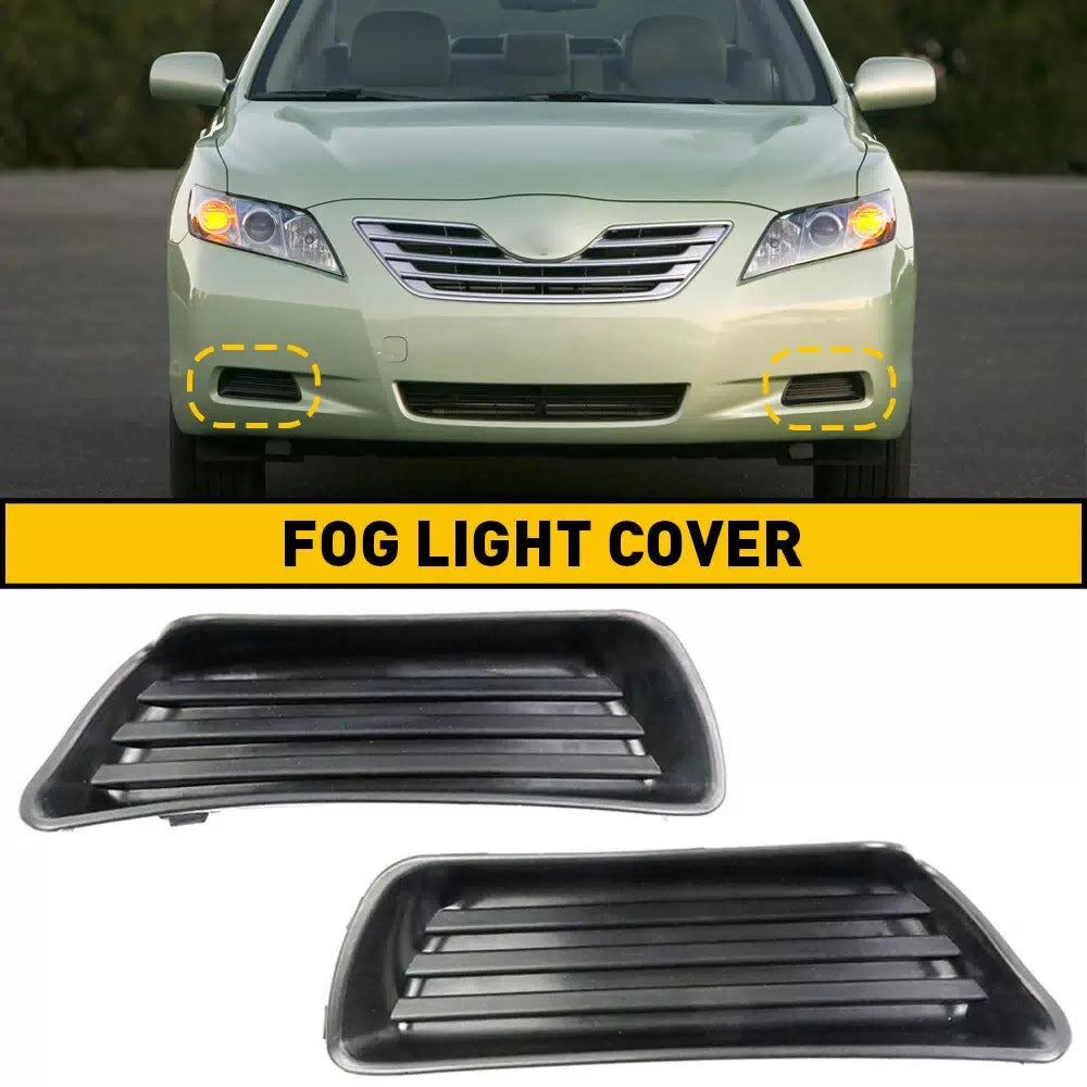 Front Fog Bumper Light Cover Insert Panel Pair Set of 2 for 2007-09 Toyota Camry 6B93BC-57 [1]