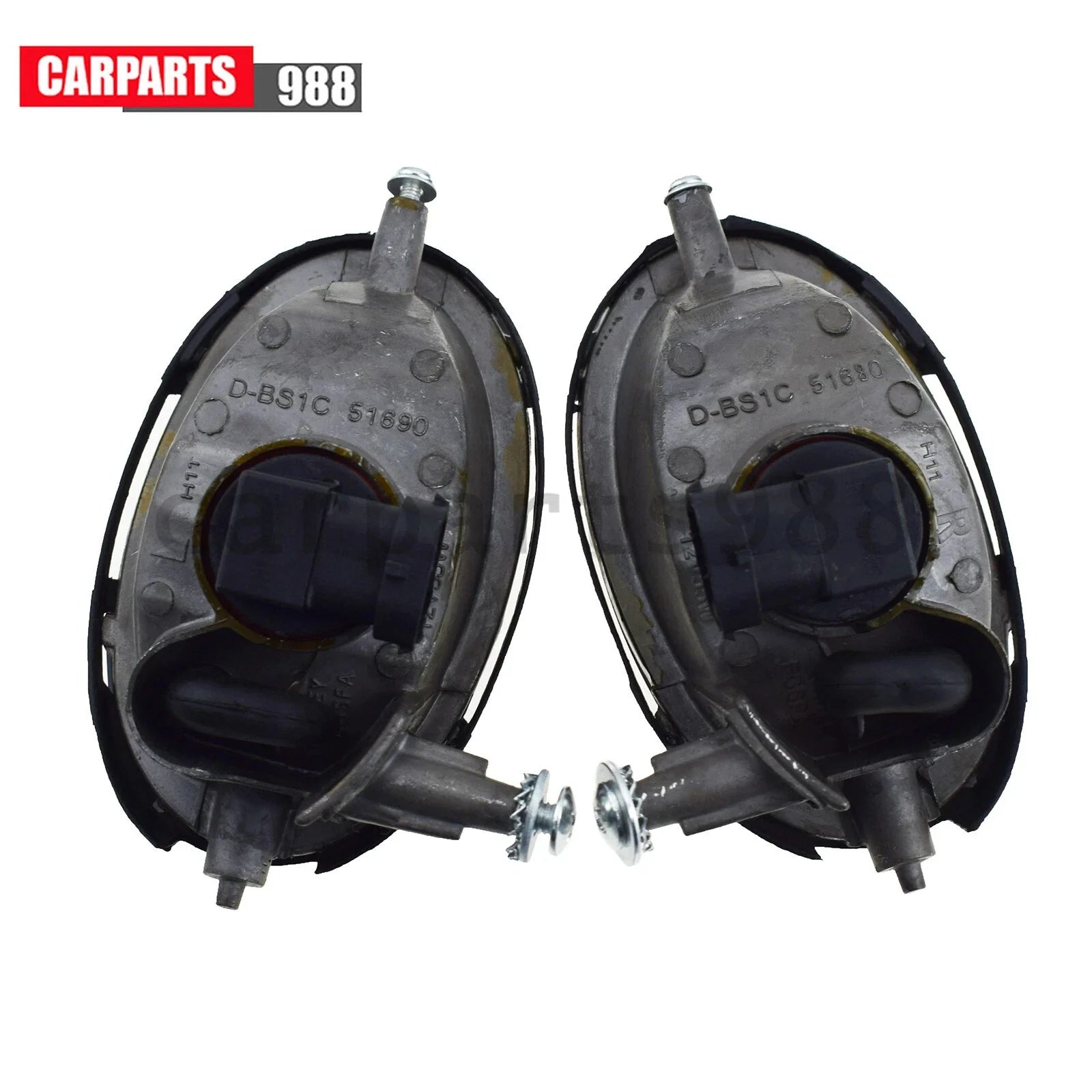 Front LH &RH Fog Light Fog Lamp for Mazda 3 1.6L 2003-10 BS1C-51-690 BS1C-51-680 6B93BC-57 [6]