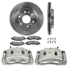 Front L+R Brake Calipers & Rotor & Pad 8Pcs For 2005-08 Chevrolet Silverado 1500 KOEEP [1]