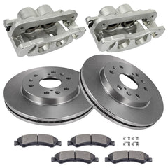 Front L+R Brake Calipers & Rotor & Pad 8Pcs For 2005-08 Chevrolet Silverado 1500 KOEEP [2]