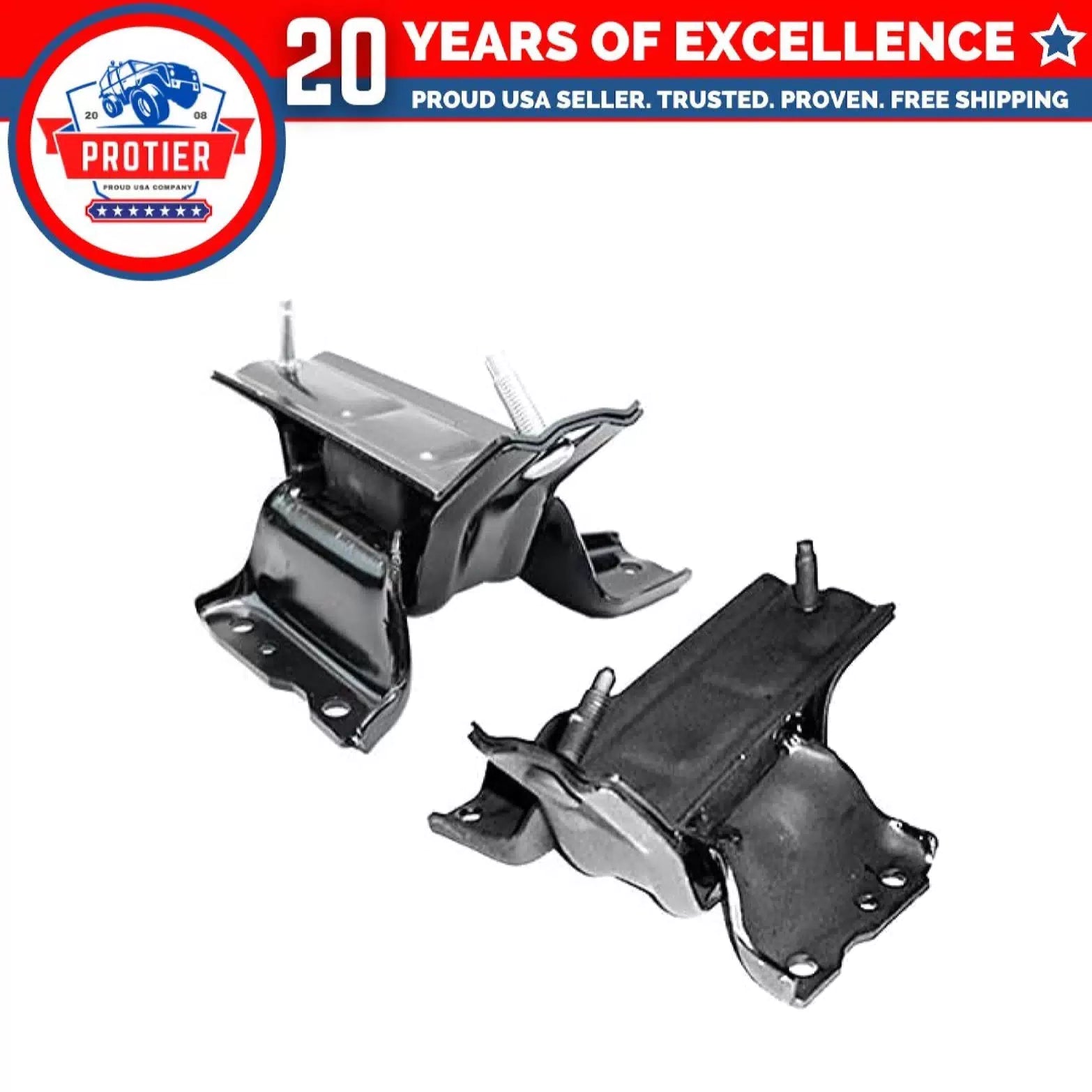 Front L & R Motor Mount 2pcs for Ford E150 4.6L 5.4L 97-14 6B93BC-57 [1]