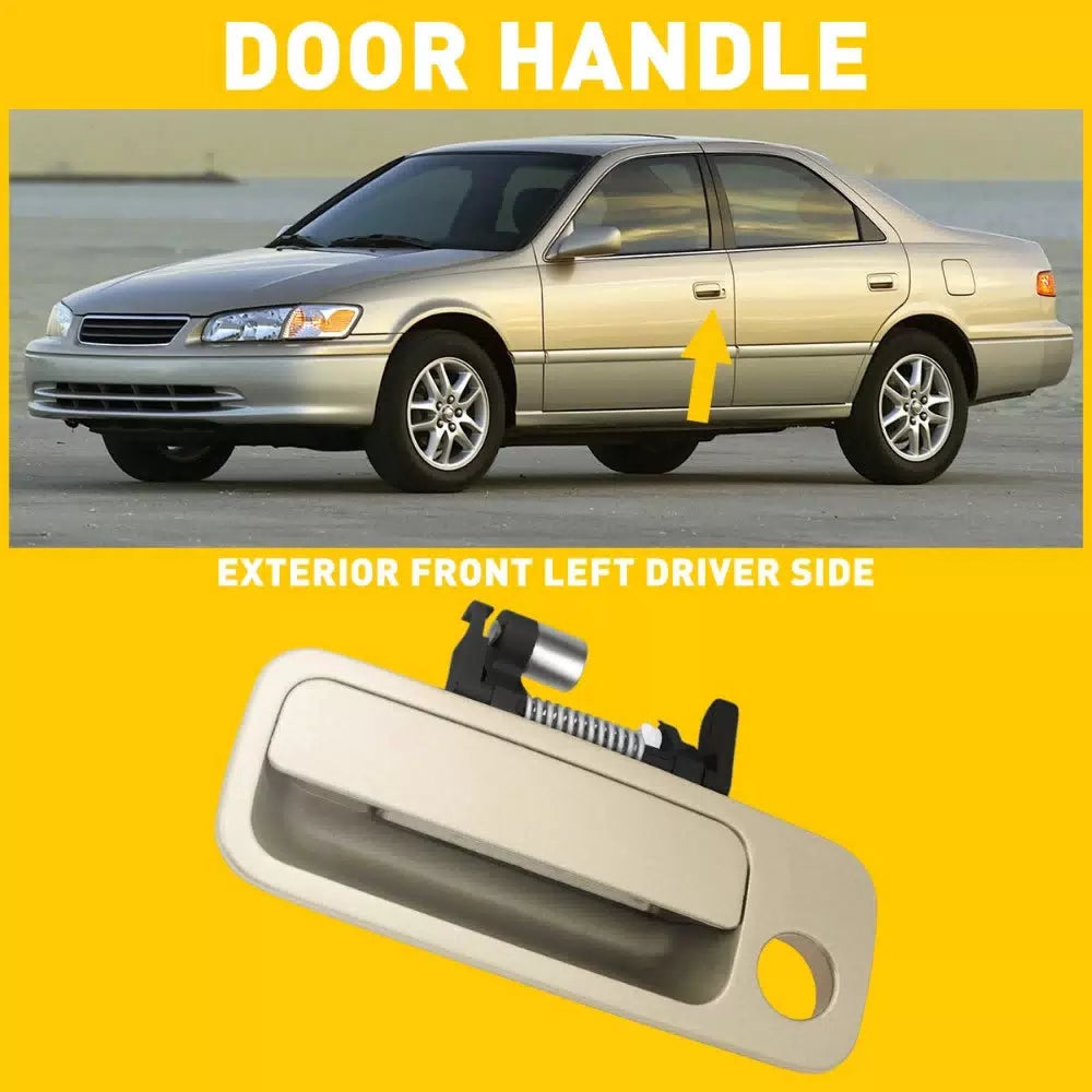 Front Left Driver Outside Door Handle for Toyota 1997-2001 Camry Beige EOA 6B93BC-57 [8]