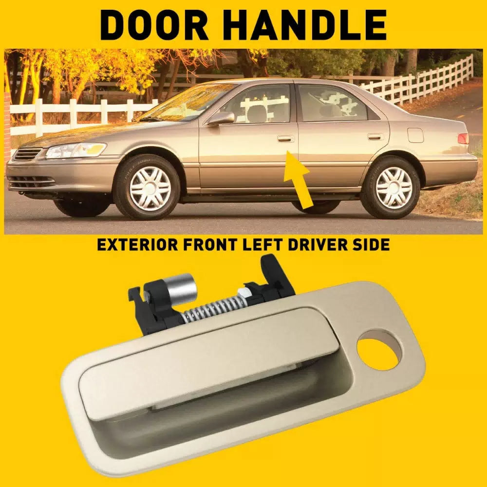 Front Left Driver Outside Door Handle for Toyota 1997-2001 Camry Beige EOA 6B93BC-57 [9]