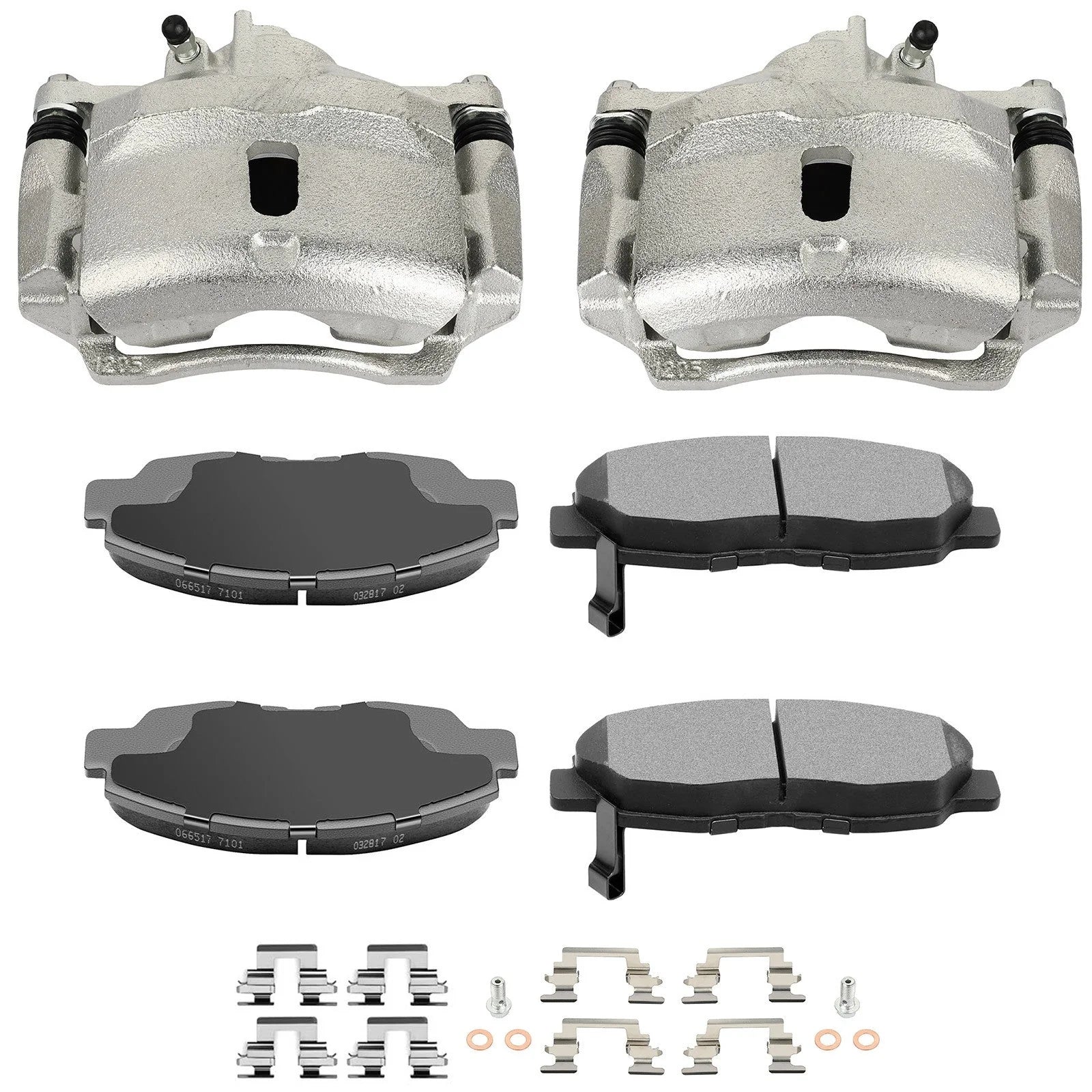 Front Left Right Brake Calipers Brake Pads Set 6Pcs For 1996-2011 Honda Civic 6B93BC-57 [1]