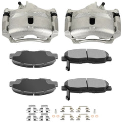Front Left Right Brake Calipers Brake Pads Set 6Pcs For 1996-2011 Honda Civic 6B93BC-57 [1]