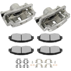 Front Left Right Brake Calipers Brake Pads Set 6Pcs For 1996-2011 Honda Civic 6B93BC-57 [2]