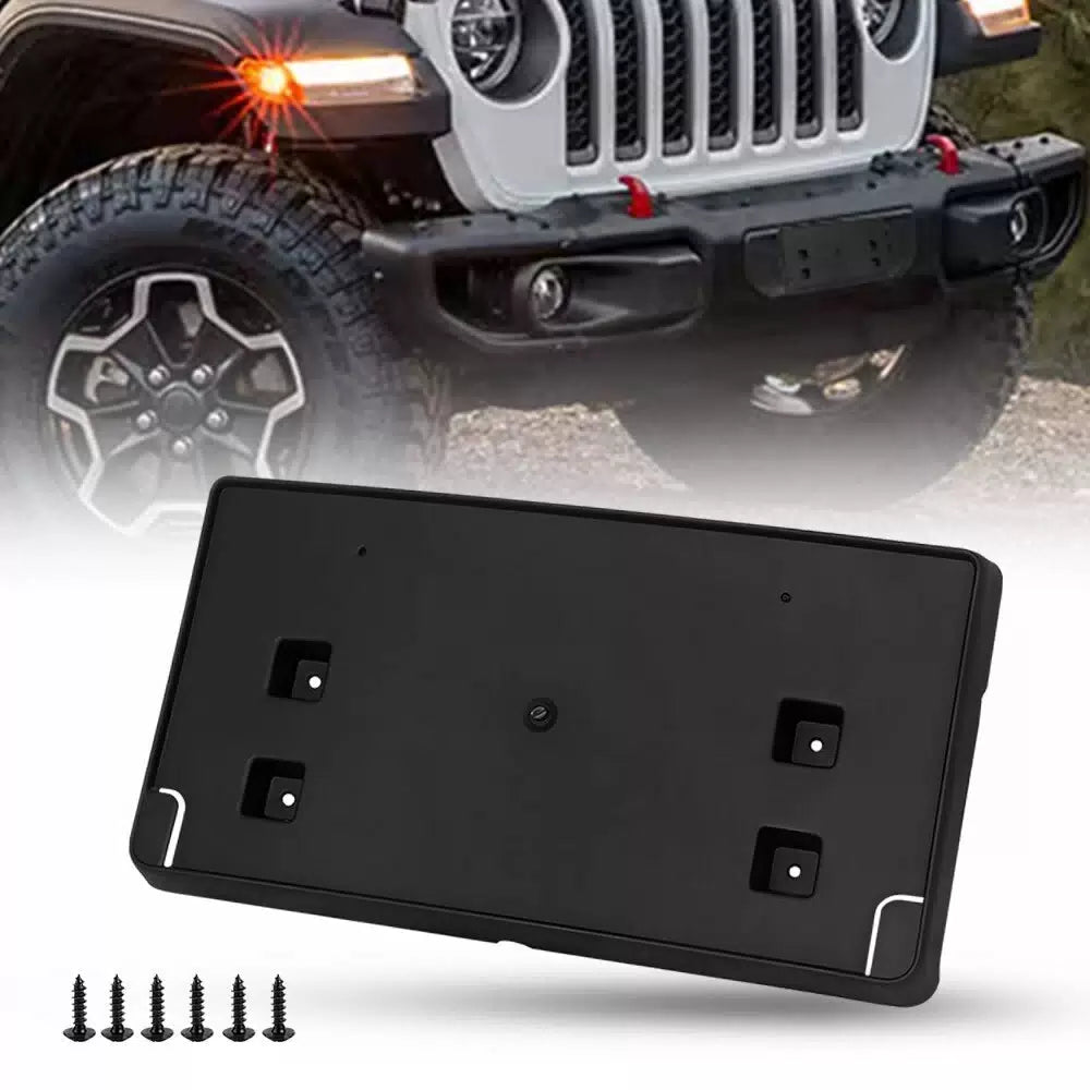 Front License Plate Holder Frame Bracket For Jeep Wrangler Gladiator 2018-2023 A 6B93BC-57 [1]