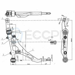 Front Lower Control Arms Kit For Honda Civic & Civic Del Sol Acura Integra 6B93BC-57 [2]