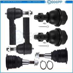 Front Lower Upper Ball Joints Steering Outer Tie Rod End For 2001-10 Sierra 2500 KOEEP [1]