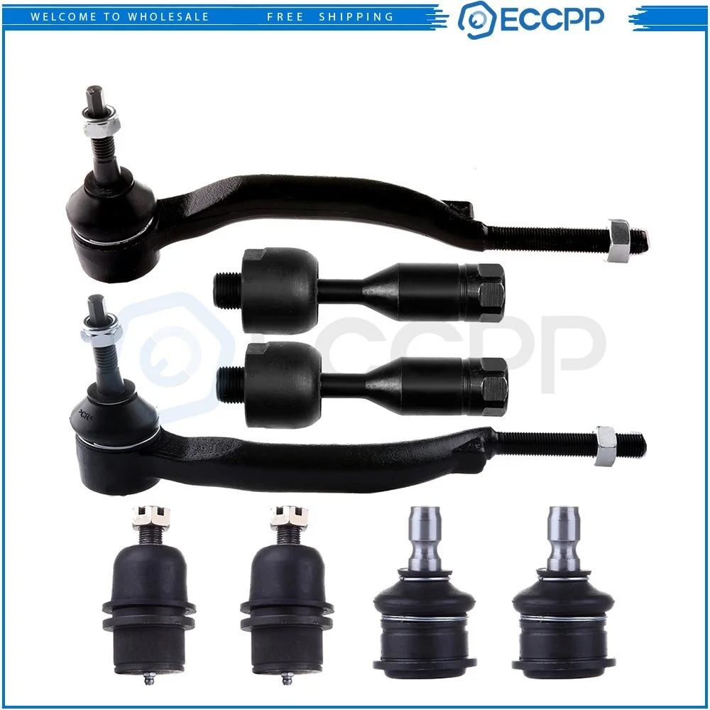 Front Lower Upper Ball Joints Steering Tie Rod End For 02 Chevrolet Trailblazer KOEEP [1]