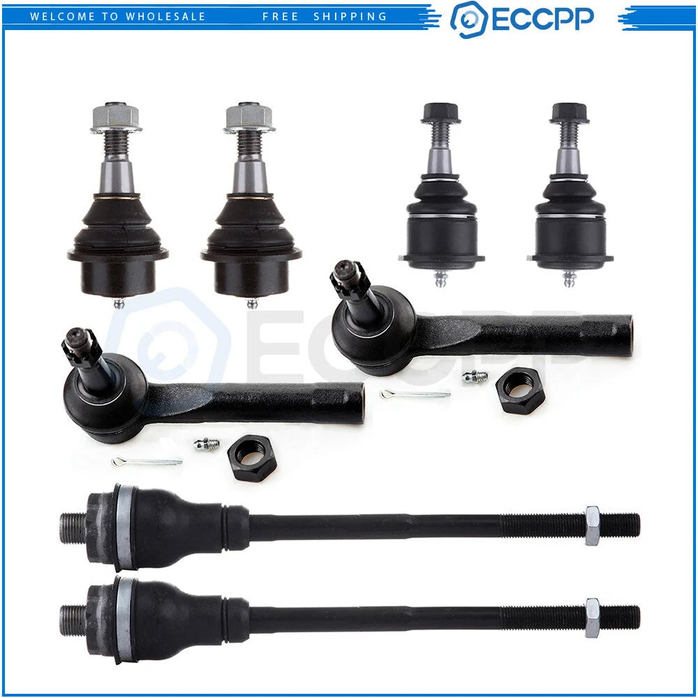 Front Lower Upper Ball Joints Steering Tie Rod End For 2002-06 Cadillac Escalade 6B93BC-57 [1]
