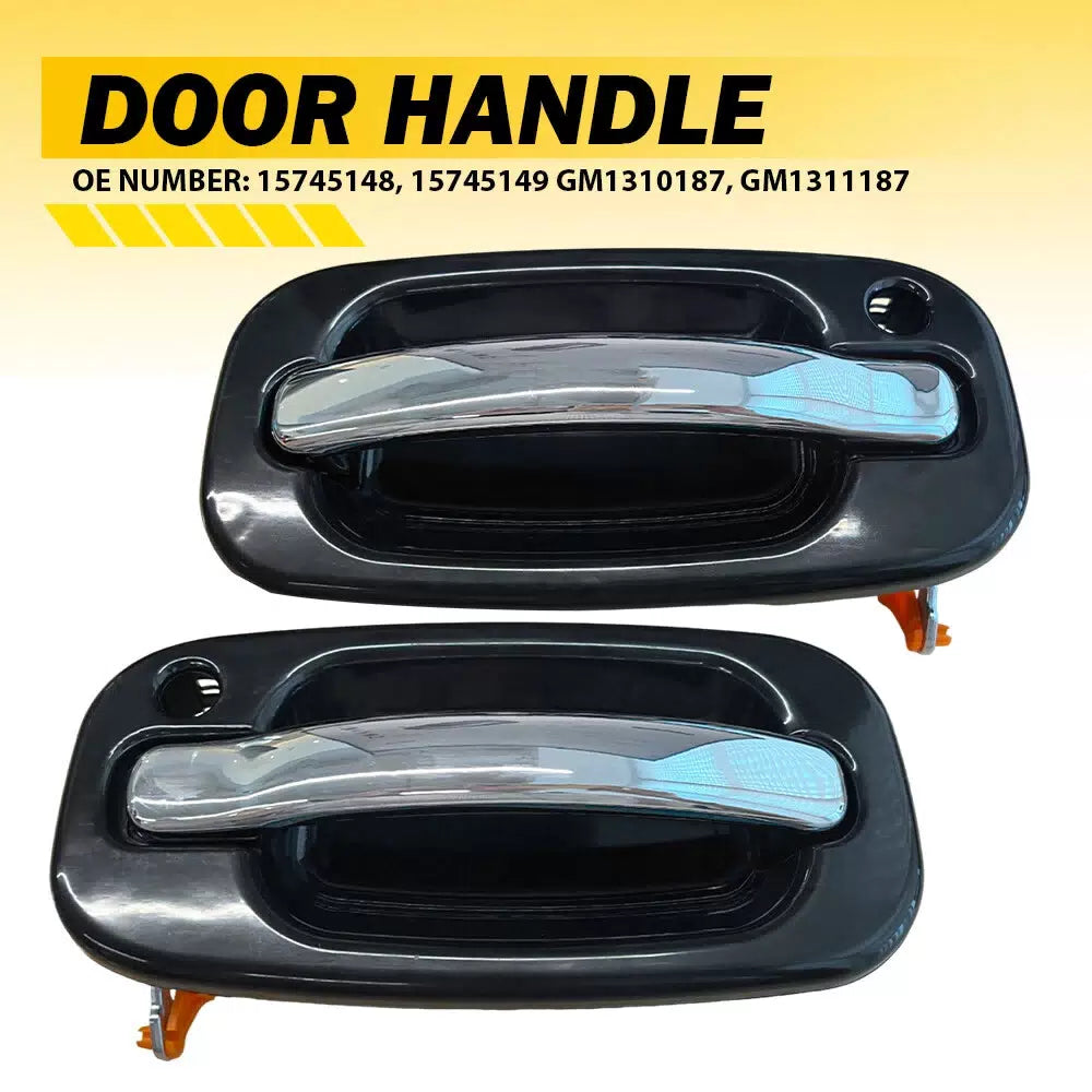 Front Outside Door Handles Set Chrome for 99-06 Silverado Tahoe Sierra Yukon 6B93BC-57 [1]