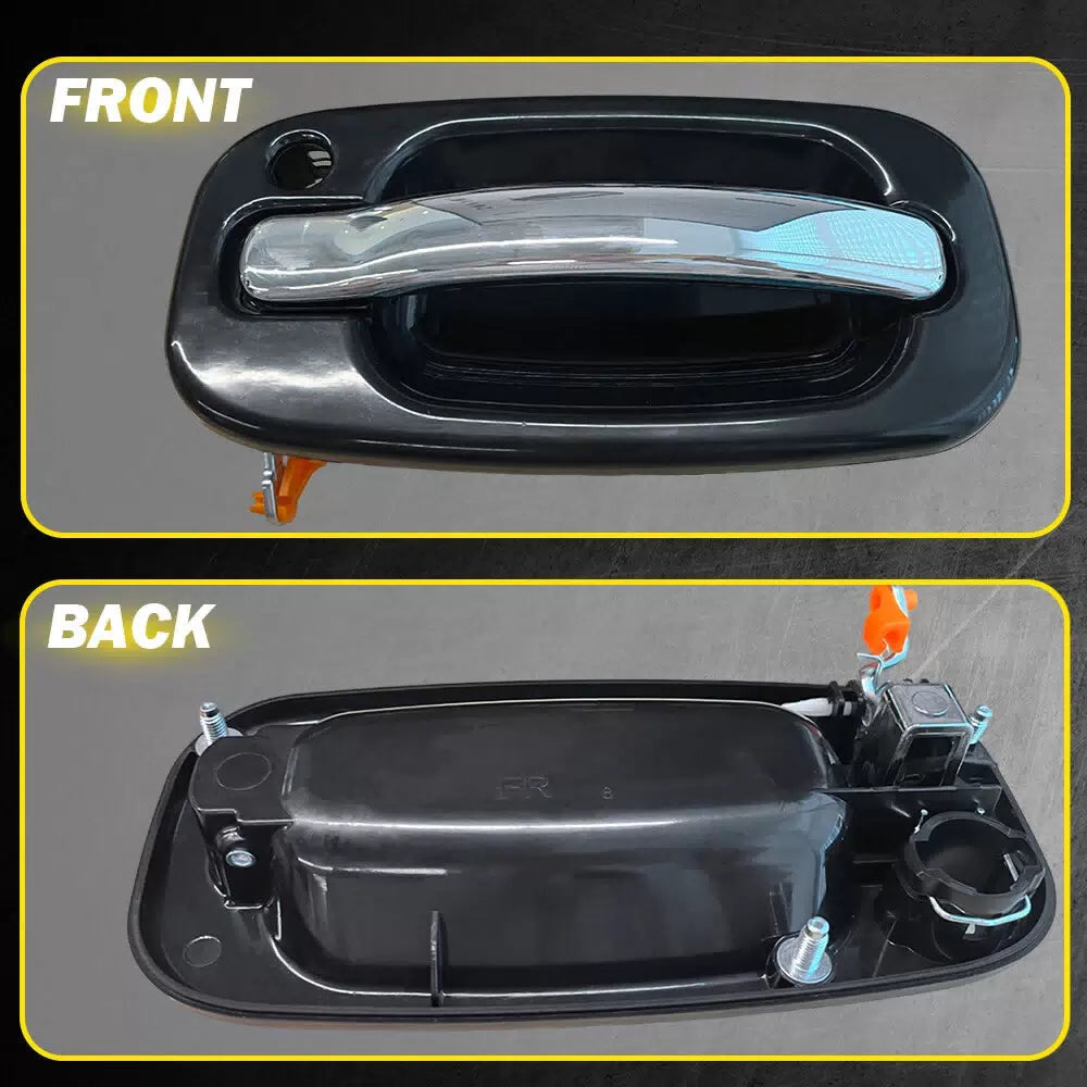 Front Outside Door Handles Set Chrome for 99-06 Silverado Tahoe Sierra Yukon 6B93BC-57 [5]
