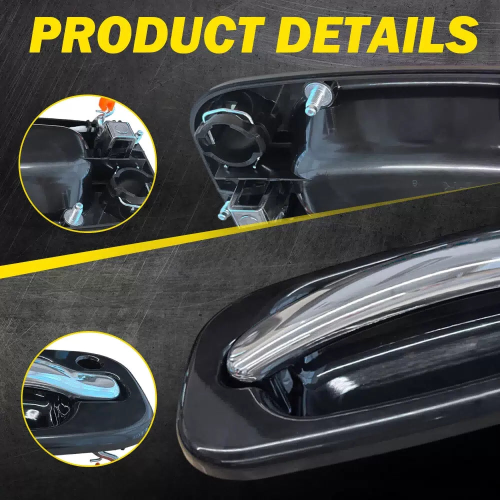 Front Outside Door Handles Set Chrome for 99-06 Silverado Tahoe Sierra Yukon 6B93BC-57 [6]