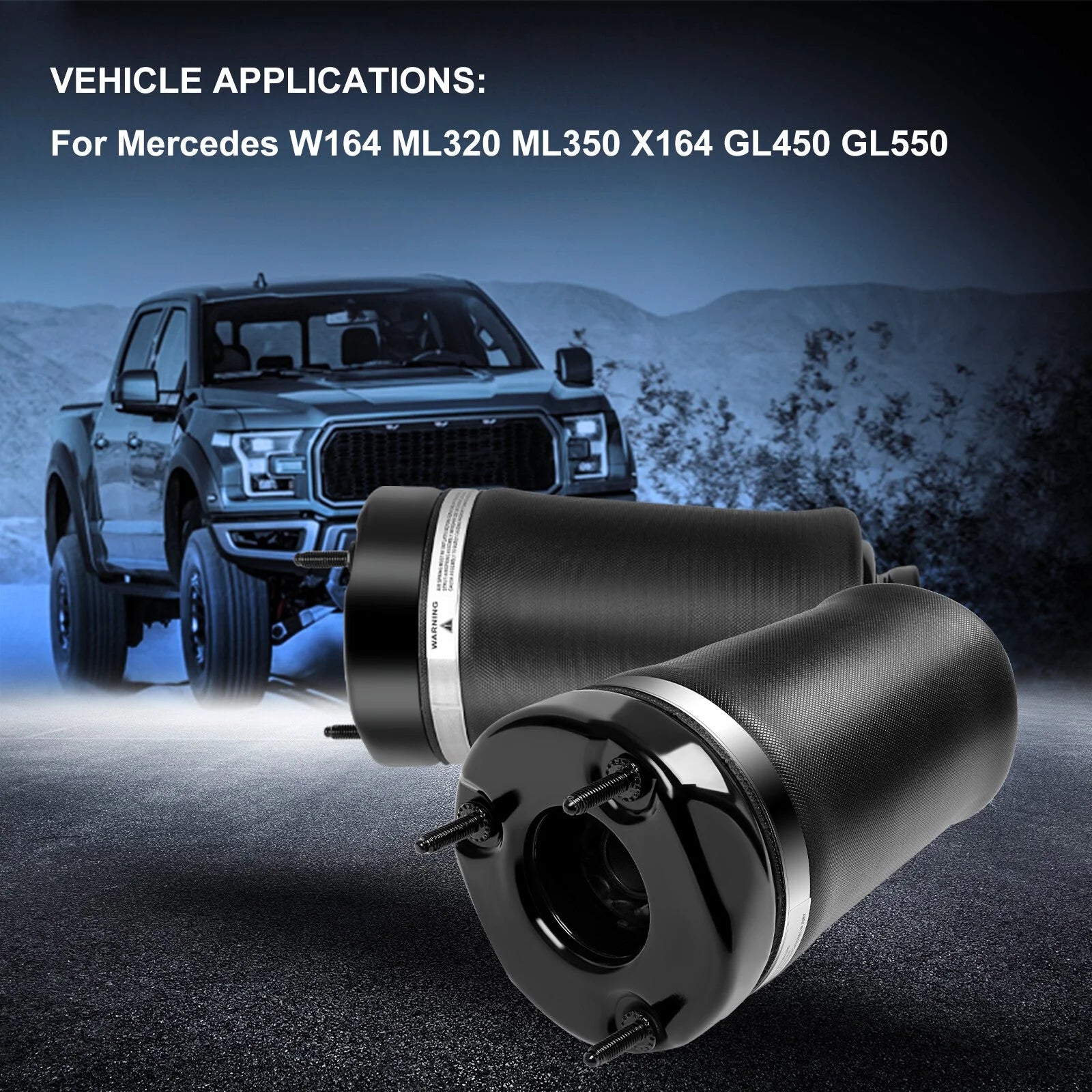 Front Pair Air Suspension Bags For Mercedes W164 ML320 ML350 X164 GL450 GL550 6B93BC-57 [4]