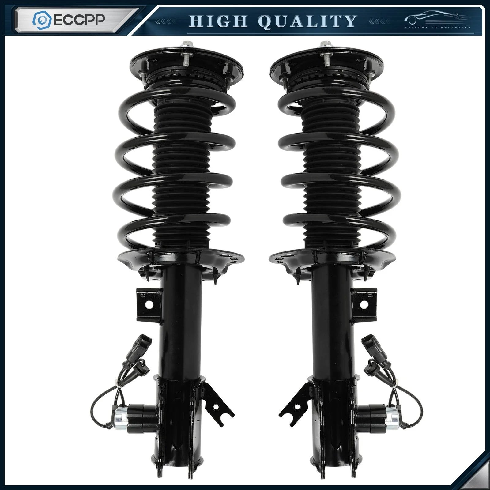 Front Pair Shock Struts Coil Spring Assembly Electric For 2013-2020 Lincoln MKZ 6B93BC-57 [1]