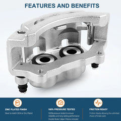 Front Rear Brake Calipers 4Pcs For 2006-08 Dodge Ram 1500 2004-08 Dodge Ram 2500 6B93BC-57 [2]