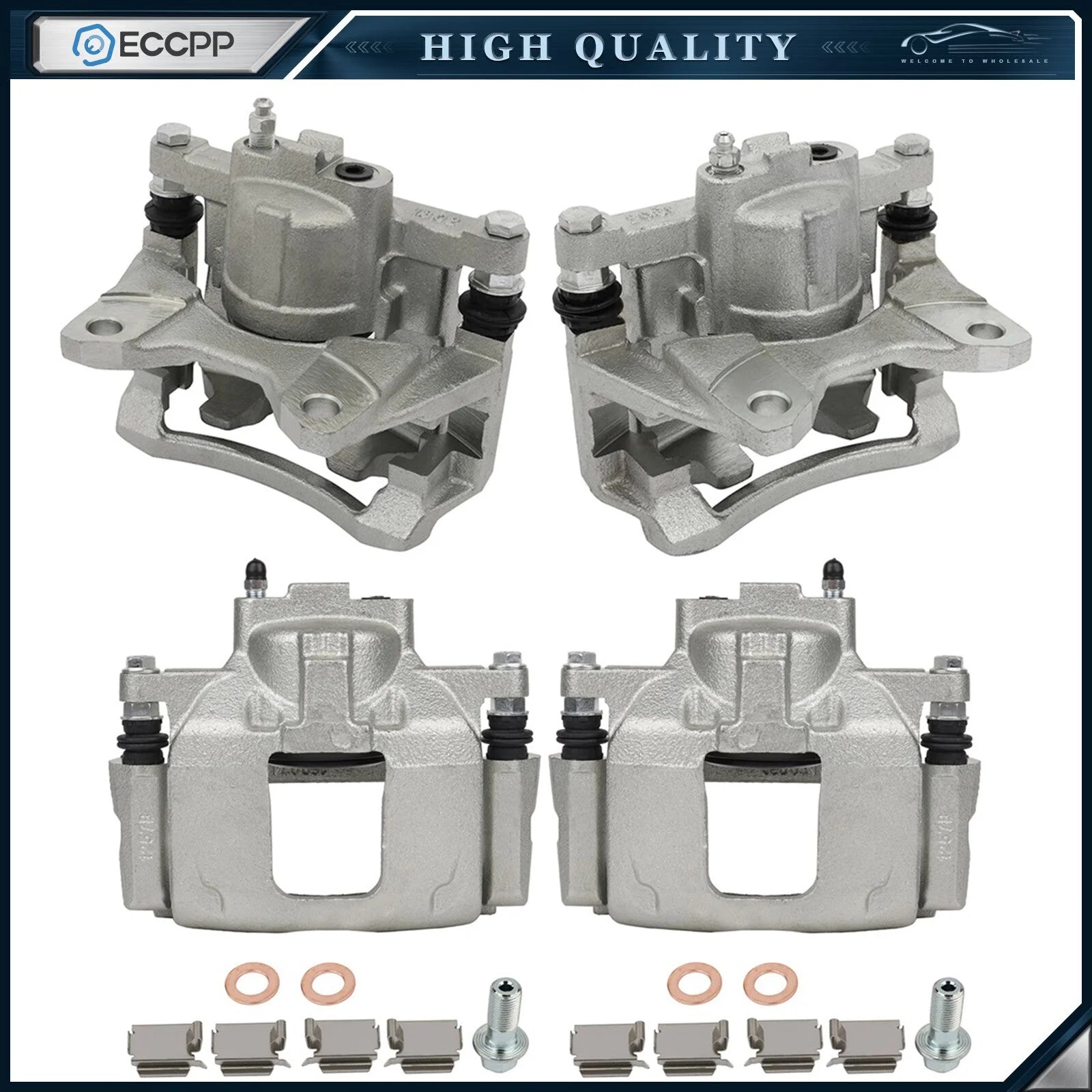 Front Rear Brake Calipers 4Pcs For 2007-2010 Dodge Nitro 2008-2012 Jeep Liberty 6B93BC-57 [1]