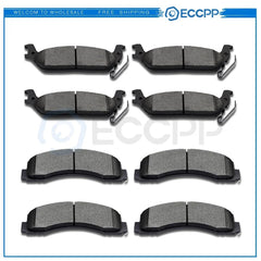 Front Rear Ceramic Brake Pads For 2010-2011 Ford F-150 8pcs Slotted KOEEP [1]