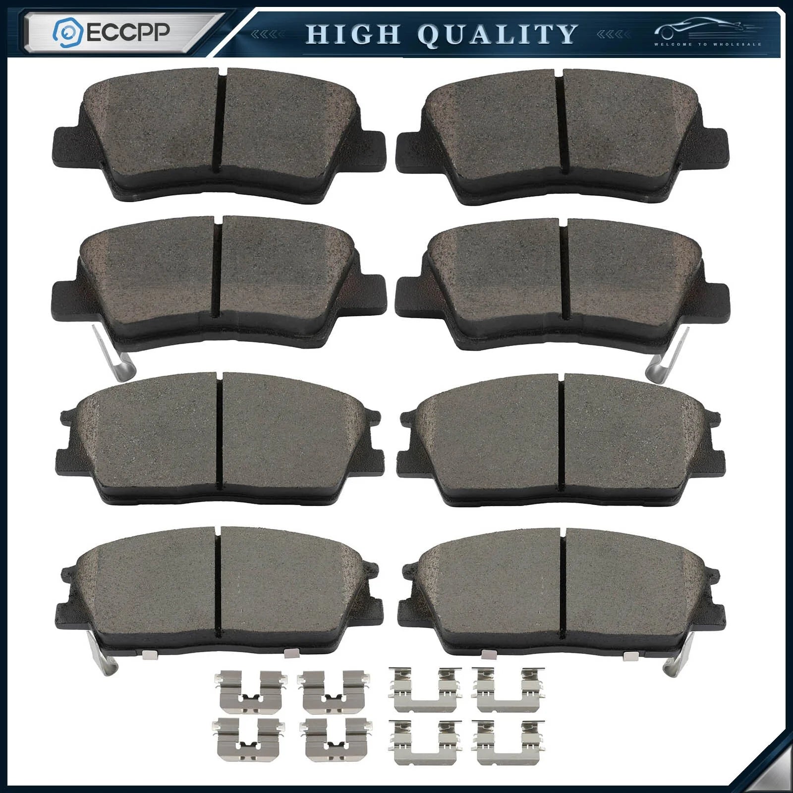 Front Rear Ceramic Brake Pads For 20-2023 Hyundal Venue 2020 2021 2022 Kia Soul 6B93BC-57 [1]