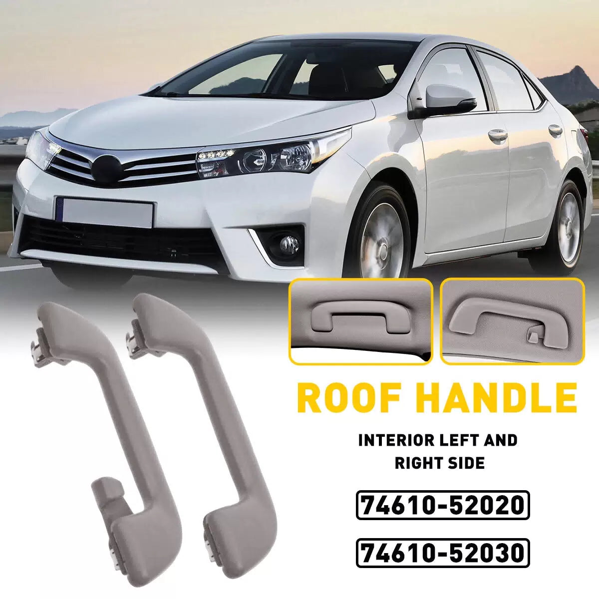 Front Rear Inner Roof Ceiling Pull Handle Grab For Toyota Corolla Yaris Rav4 EA 6B93BC-57 [9]