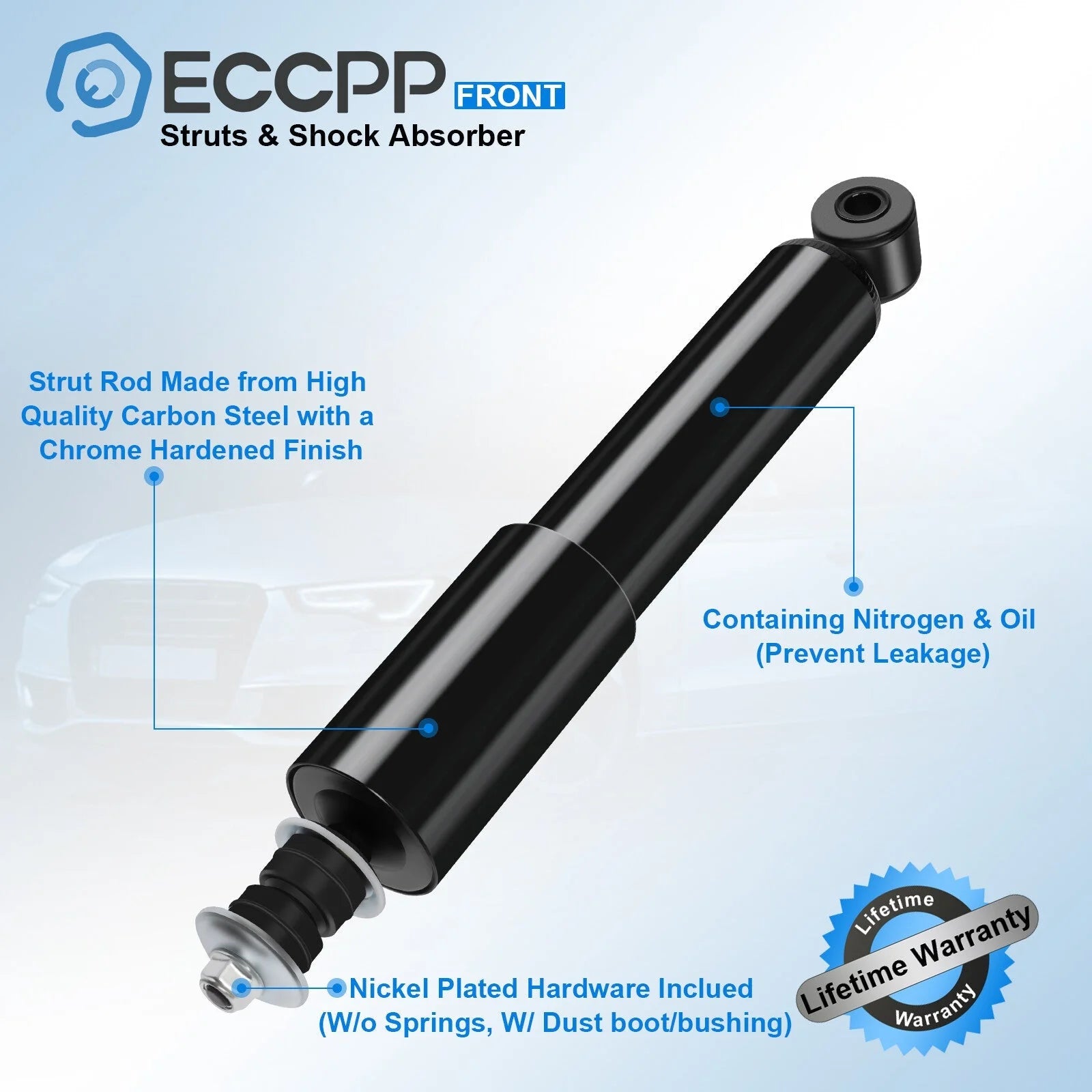 Front Rear Struts Shocks For 2000-2004 Nissan ier 2WD 3.3L Left Right ECCPP 6B93BC-57 [2]