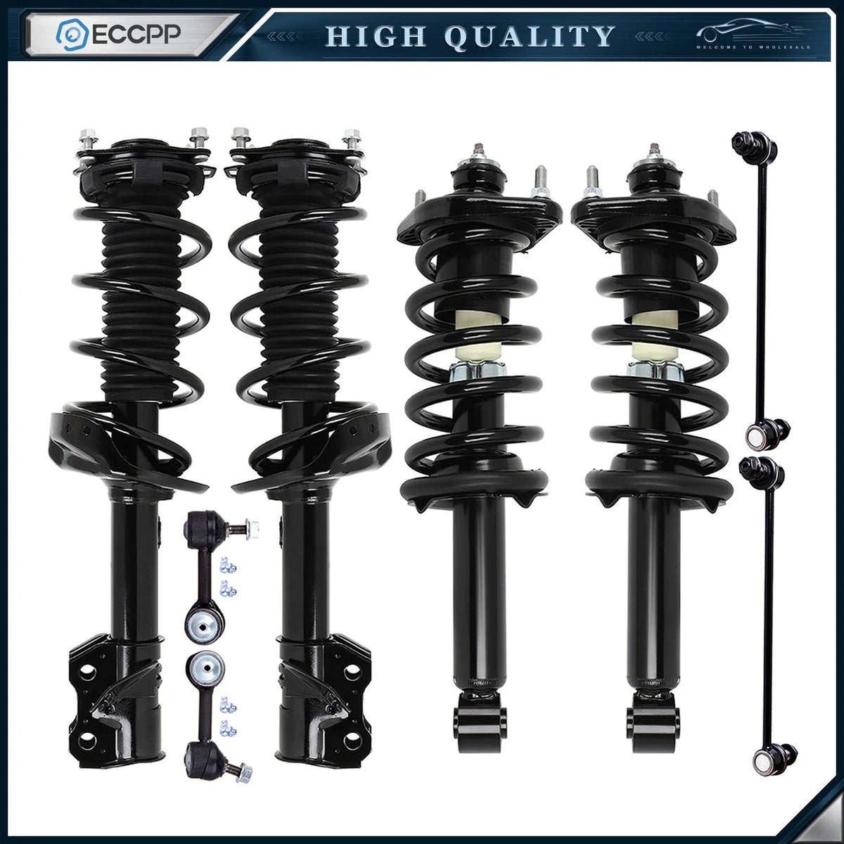 Front Rear Struts w/Coil Spring Assembly Sway Bars Kit For 2012-2014 Honda CR-V 6B93BC-57 [1]
