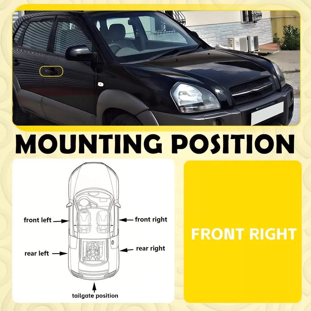 Front Right Black Exterior Door Handle For Hyundai Tucson 2005-09 HY1311108 EOA 6B93BC-57 [6]