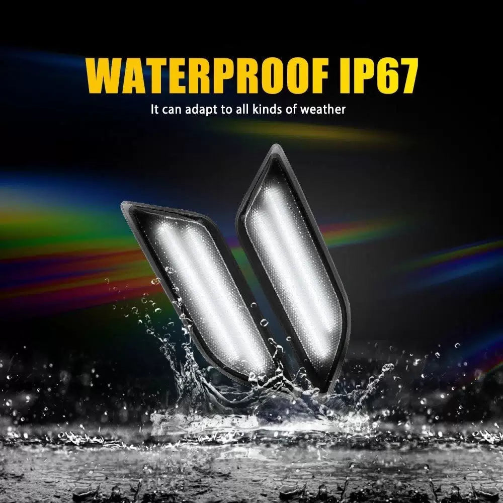 Front Side Marker White LED Lights Lamp For 2012-2014 Benz W204 C250 C300 C350 A 6B93BC-57 [6]