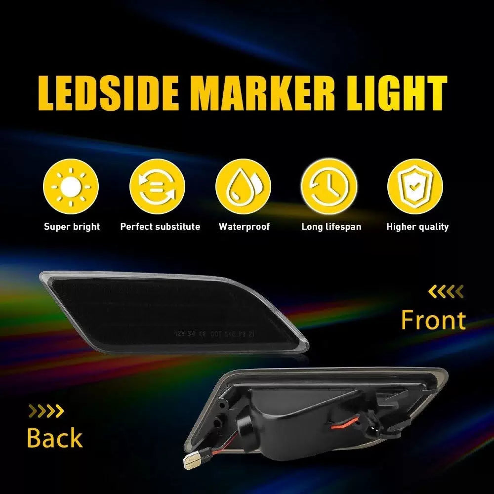 Front Side Marker White LED Lights Lamp For 2012-2014 Benz W204 C250 C300 C350 A 6B93BC-57 [9]