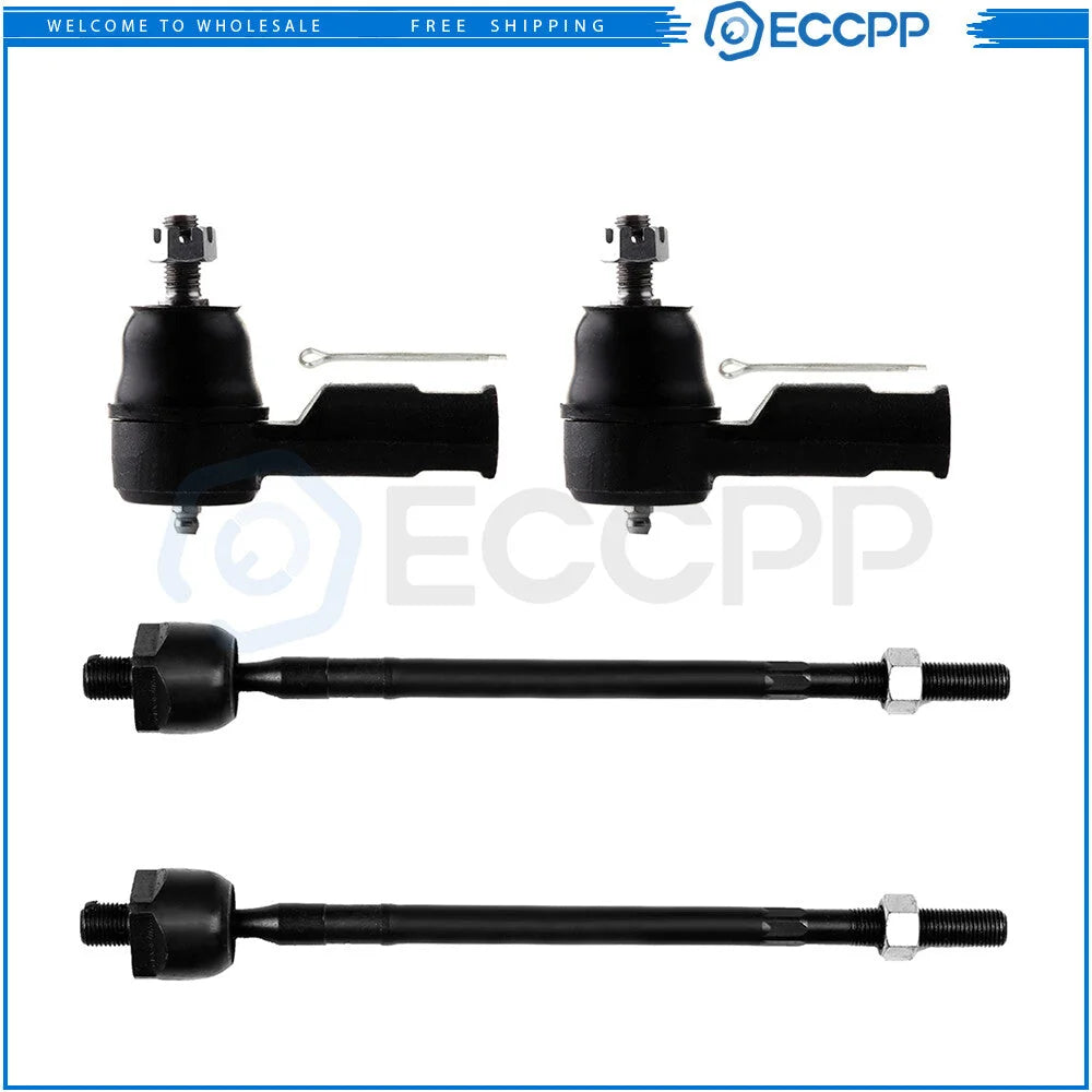 Front Steering Inner & Outer Tie Rod End Suspension For 2000-2005 Hyundai Accent 6B93BC-57 [1]
