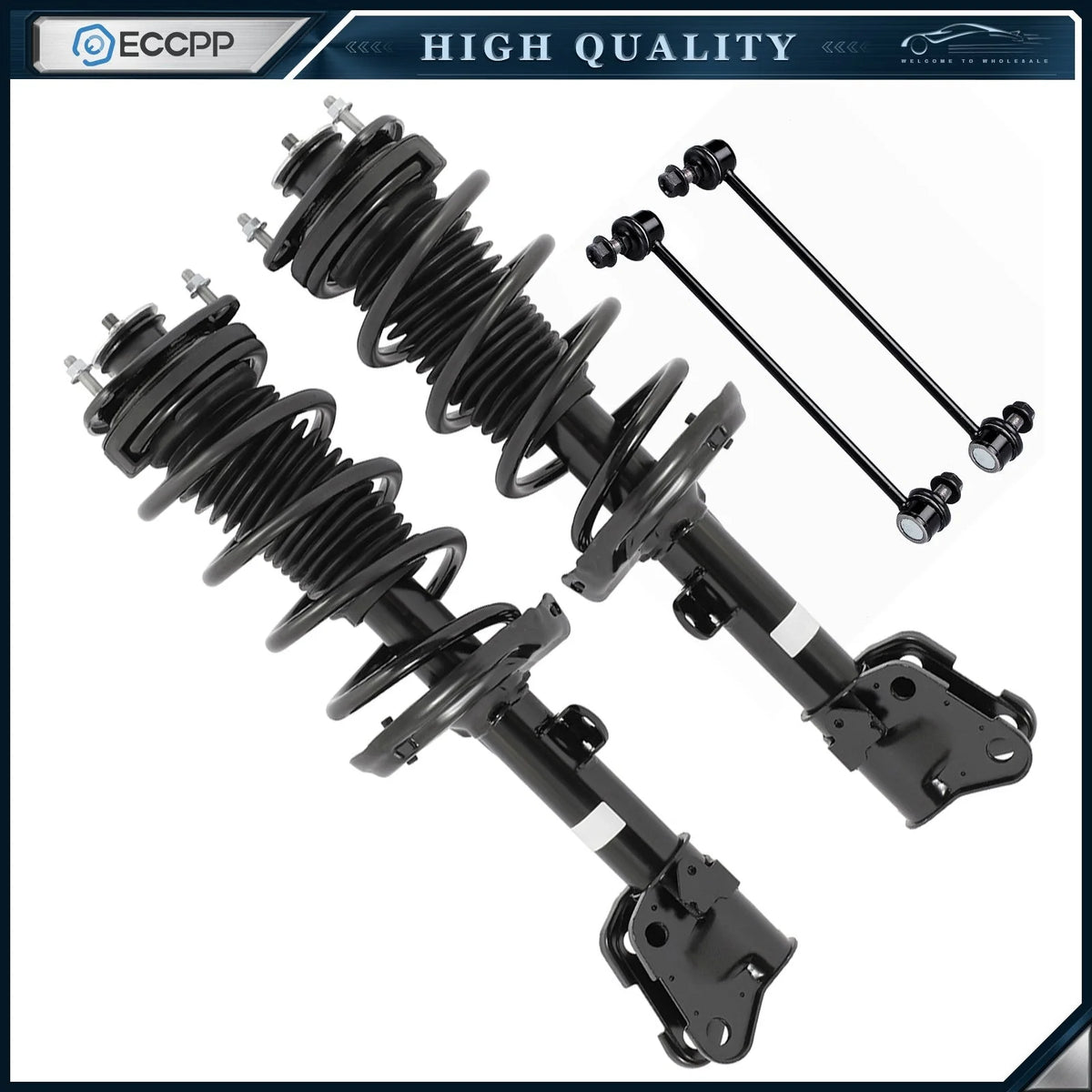 Front Struts Assembly Sway Bar Links For Honda Pilot 2009-2015 w/ Coil Spring KOEEP [1]