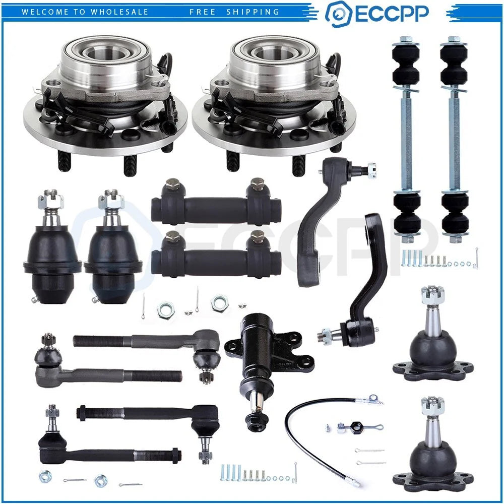 Front Tie Rod End Sway Bar with Wheel Hub Bearing For 1995-2000 GMC Yukon K1500 6B93BC-57 [1]