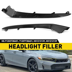 Front Upper Bumper Grille Molding Trim Black Left Right For Honda Civic 2025 EOA 6B93BC-57 [1]