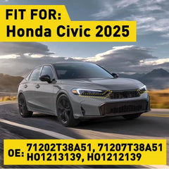 Front Upper Bumper Grille Molding Trim Black Left Right For Honda Civic 2025 EOA 6B93BC-57 [2]