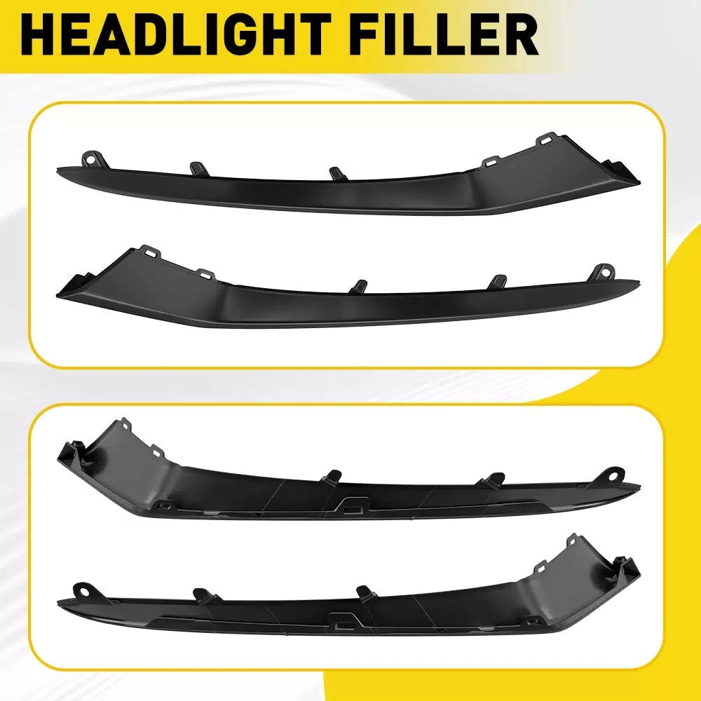 Front Upper Bumper Grille Molding Trim Black Left Right For Honda Civic 2025 EOA 6B93BC-57 [6]