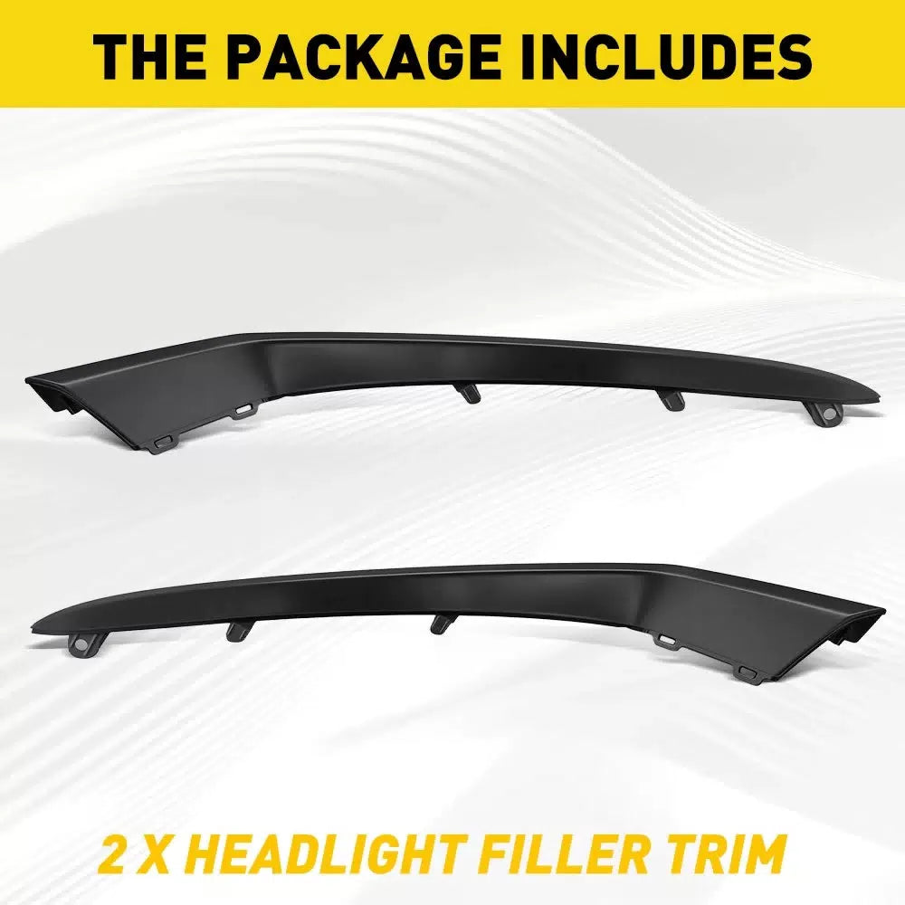 Front Upper Bumper Grille Molding Trim Black Left Right For Honda Civic 2025 EOA 6B93BC-57 [9]